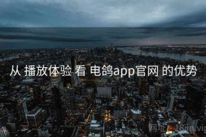 从 播放体验 看 电鸽app官网 的优势
