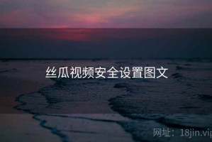丝瓜视频安全设置图文