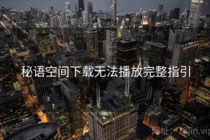 秘语空间下载无法播放完整指引