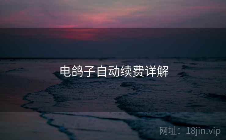 电鸽子自动续费详解 电鸽子自动续费详解