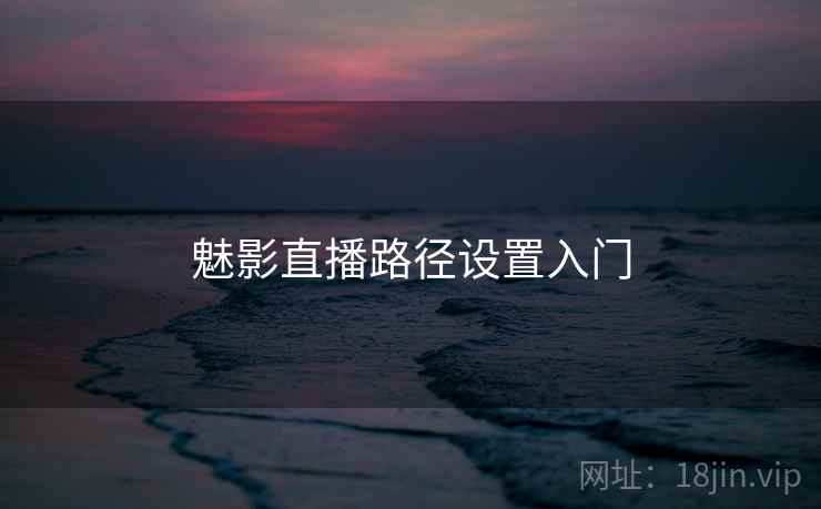 魅影直播路径设置入门 魅影直播路径设置入门